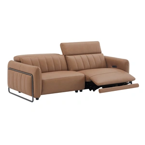 J&M Furniture President Leather Sofa, Cognag