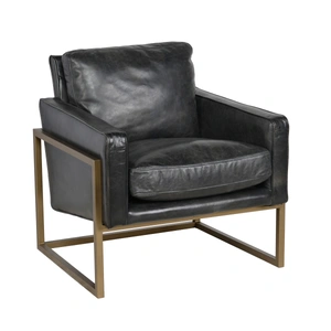 Classic Home Ken Top Grain Leather Club Chair