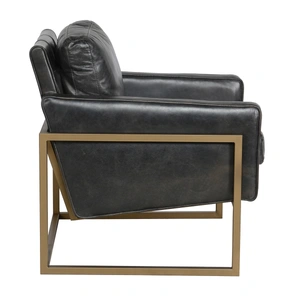 Classic Home Ken Top Grain Leather Club Chair