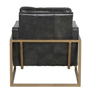 Classic Home Ken Top Grain Leather Club Chair