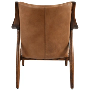 Classic Home Kenneth Top Grain Leather Club Chair, Tan