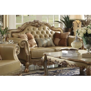 ACME Dresden Living Room Set, Composition 2, Bone & Gold