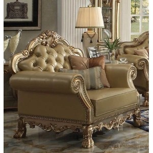 ACME Dresden Living Room Set, Composition 2, Bone & Gold