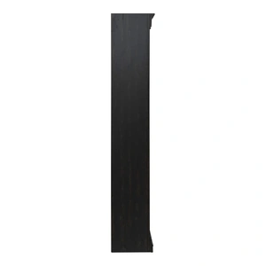 Liberty Furniture Meritage Wood Bunching Bookcase w/LED Lighting, Aged Charcoal/Rub Thru/Caramel