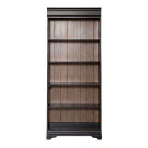 Liberty Furniture Meritage Wood Bookcase | Aged Charcoal & Caramel | Liberty