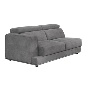 ACME Alwin Fabric L-Shaped Sectional Sofa, Dark Gray