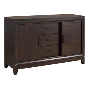Homelegance Kavanaugh Wood Server with 2 Doors & 3 Drawers, Dark Brown
