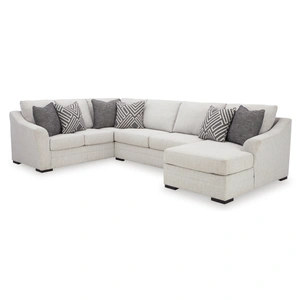 Ashley Furniture Koralynn Fabric U-Shaped 3-Piece Sectional Sofa w/Right Chaise, Stone
