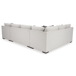 Ashley Furniture Koralynn Fabric U-Shaped 3-Piece Sectional Sofa w/Right Chaise, Stone