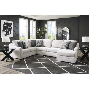 Ashley Furniture Koralynn Fabric U-Shaped 3-Piece Sectional Sofa w/Right Chaise, Stone