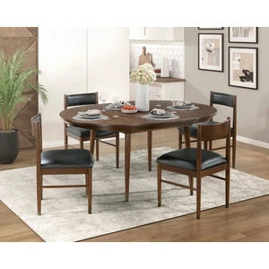 Homelegance Clive Leather/Wood Side Chair, Black (Set of 2)