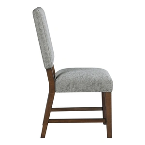 Homelegance Franco Fabric/Wood Side Chair, Gray (Set of 2)