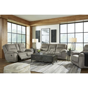Ashley Furniture Next-Gen Gaucho Faux Nubuck Leather Reclining Living Room Set, Putty