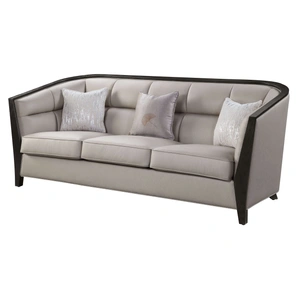 ACME Zemocryss Fabric/Wood Sofa w/Pillows, Beige