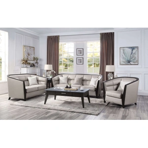 ACME Zemocryss Fabric/Wood Living Room Set, Beige