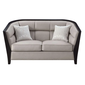 ACME Zemocryss Fabric/Wood Loveseat w/Pillows in Beige
