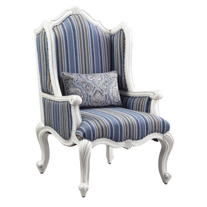 ACME Ciddrenar Fabric/Wood Living Room Set, Beige/Blue