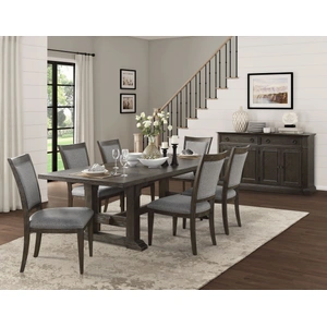 Homelegance Sarasota Wood/Fabric Side Chair, Gray (Set of 2)