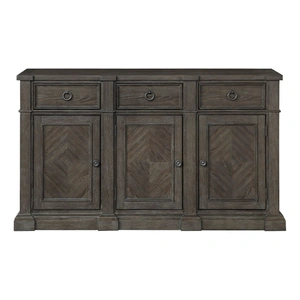 Homelegance Sarasota Wood Server with 3 Drawers & 3 Doors, Driftwood Brown