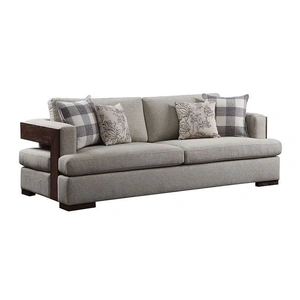 ACME Niamey Fabric/Wood Living Room Set, Beige