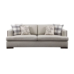 ACME Niamey Fabric/Wood Sofa, Beige