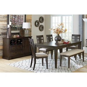 Homelegance Makah Wood/Fabric Side Chair, Dark Brown/Beige (Set of 2)