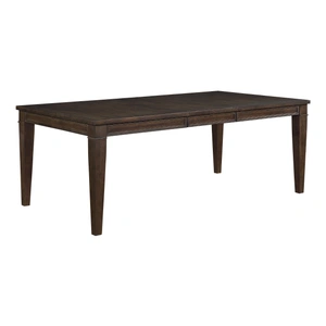 Homelegance Makah Rectangular Extendable Wood Dining Table, Dark Brown