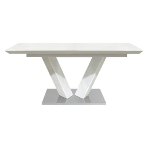 Homelegance Yannis Rectangular Extendable Wood/Metal Dining Table, White