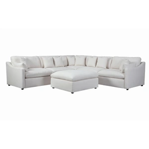 Coaster Hobson Fabric Modular Sectional Sofa, Off-White