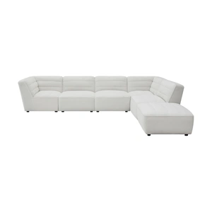 Coaster Sunny Faux Sheep Fur Modular Sectional Sofa, Natural