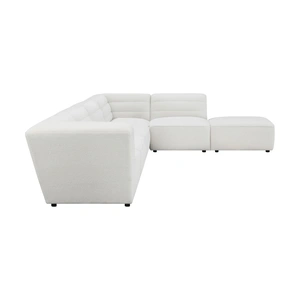 Coaster Sunny Faux Sheep Fur Modular Sectional Sofa, Natural