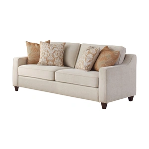 Coaster Christine Fabric Cushion Back Living Room Set, Beige