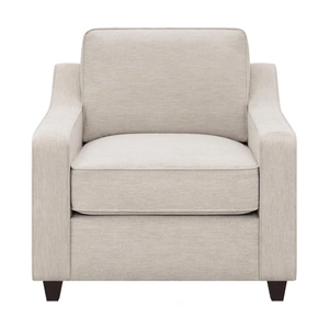 Coaster Christine Chenille Fabric Cushion Back Chair, Beige