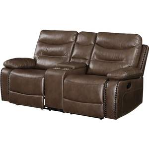 ACME Aashi Leather-Gel Match Reclining Loveseat