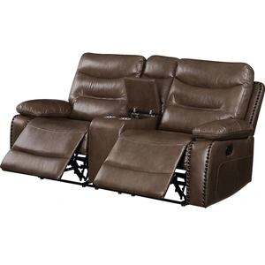 ACME Aashi Leather-Gel Match Reclining Loveseat