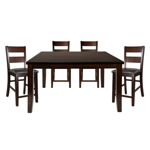 Homelegance Mantello Transitional Counter Dining Room Set, Cherry
