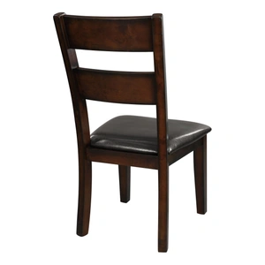 Homelegance Mantello Transitional Bi-Cast Vinyl Dining Chair, Cherry/Dark Brown (Set of 2)