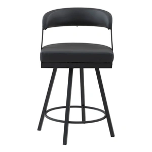 Homelegance Crowley Faux Leather/Metal Swivel Counter Height Chair (Set of 2)