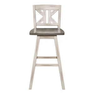 Homelegance Amsonia Wood Swivel Pub Height Chair with Divided X-Back (Set of 2)