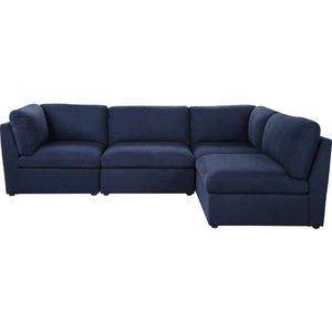 ACME Crosby Fabric Modular L-Shaped Sectional Sofa, Blue