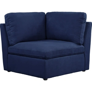 ACME Crosby Fabric Modular L-Shaped Sectional Sofa, Blue
