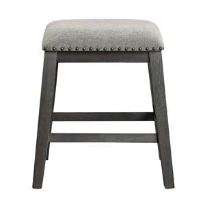 Homelegance Timbre Transitional Vinyl Counter Height Chair, Gray (Set of 2)