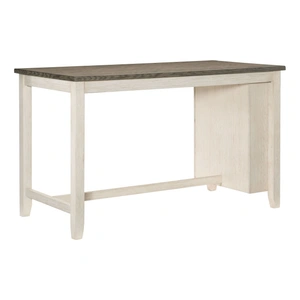 Homelegance Timbre Rectangular Wood Counter Height Table, Antique White/Rosy Brown