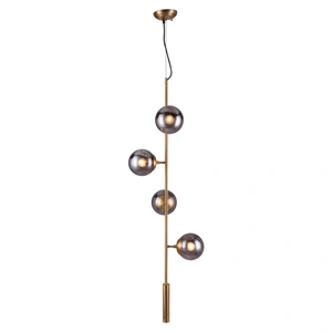 Zuo Modern Zatara Tinted Glass/Steel Ceiling Lamp, Brass