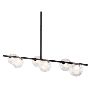 Zuo Modern Keyoz Glass/Steel Ceiling Lamp, Black