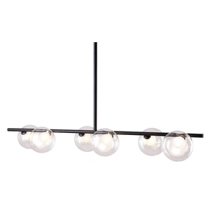 Zuo Modern Keyoz Glass/Steel Ceiling Lamp, Black
