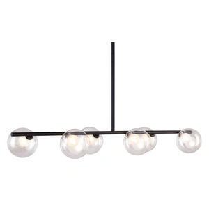 Zuo Modern Keyoz Glass/Steel Ceiling Lamp, Black