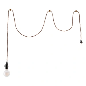 Zuo Modern Molly Braided Nylon/Steel Ceiling Lamp, Black