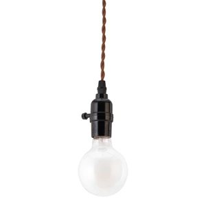 Zuo Modern Molly Braided Nylon/Steel Ceiling Lamp, Black