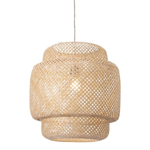 Zuo Modern Finch Bamboo/Steel Ceiling Lamp, Natural